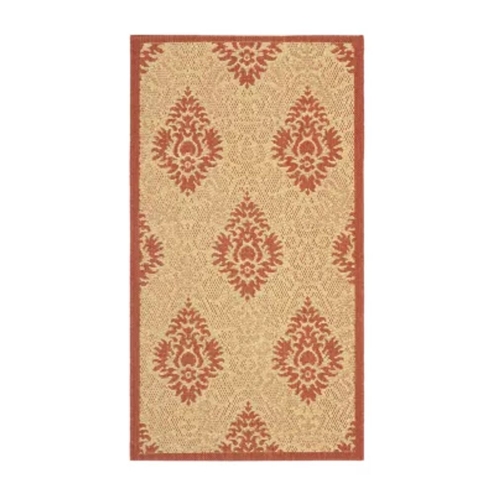 Safavieh Courtyard Collection Louise Damask Indoor/Outdoor Area Rug