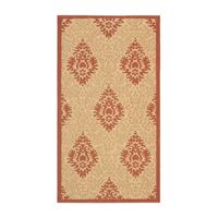 Safavieh Courtyard Collection Louise Damask Indoor/Outdoor Area Rug