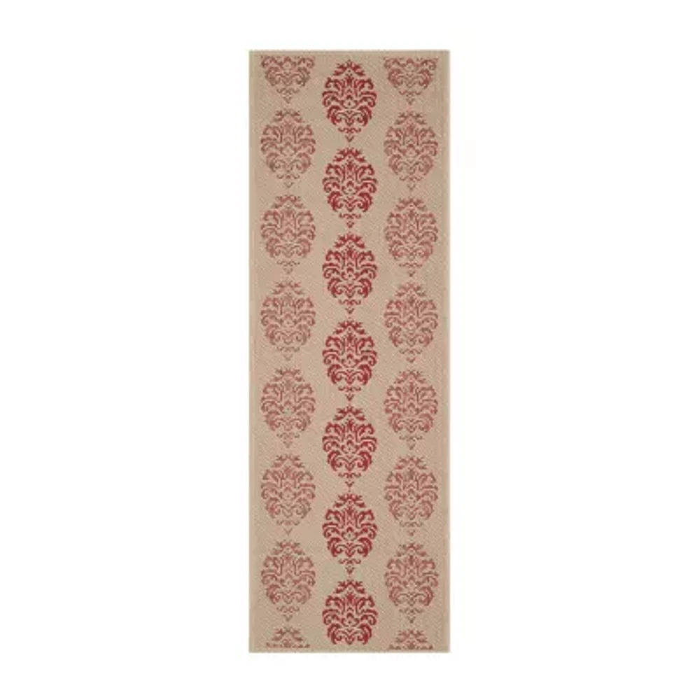 Safavieh Courtyard Collection Ray Floral Indoor/Outdoor Runner Rug