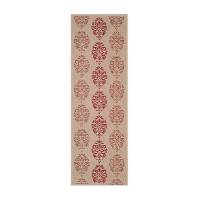 Safavieh Courtyard Collection Ray Floral Indoor/Outdoor Runner Rug