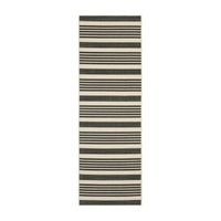 Safavieh Courtyard Collection Santos Stripe Indoor/Outdoor Runner Rug