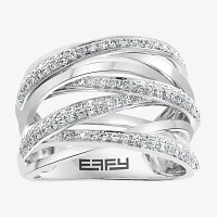 Effy  1/2 CT. T.W. Natural Diamond 14K Gold Crossover Band