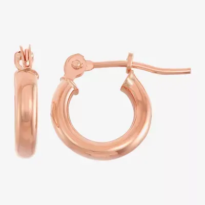 10K Rose Gold 10mm Hoop Earrings