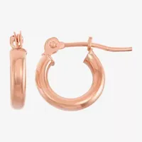 10K Rose Gold 10mm Hoop Earrings