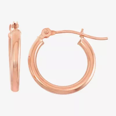 10K Rose Gold 15mm Hoop Earrings