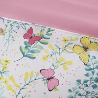 Mi Zone Kids Caroline Butterfly Comforter Set with Sham and Decorative Pillow