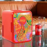 Coca-Cola Peace 1971 Series Mini Fridge 6 Can Cooler/Warmer