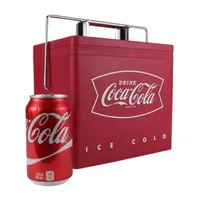 Coca-Cola 6 Can Portable Cooler- Retro Ice Chest Style AC/DC 4L (4.2 qt)