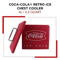 Coca-Cola 6 Can Portable Cooler- Retro Ice Chest Style AC/DC 4L (4.2 qt)