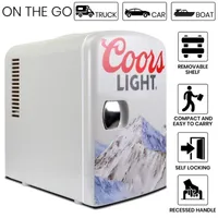 Coors Light® Portable Cooler 6 Can Mini Fridge