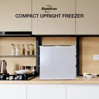 Koolatron Mini Upright Freezer- 1.2 cu ft (34L)- White- Flat Back
