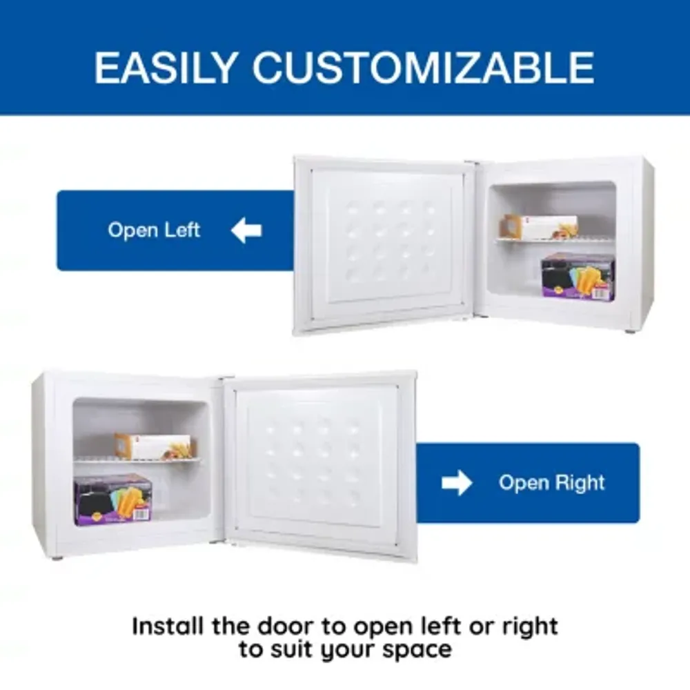 Koolatron Mini Upright Freezer- 1.2 cu ft (34L)- White- Flat Back
