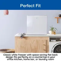 Koolatron Mini Upright Freezer- 1.2 cu ft (34L)- White- Flat Back