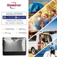 Koolatron Stainless Steel Ice Chest Cooler w Bottle Opener- 51L (54 qt)