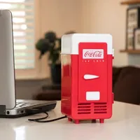 Coca-Cola Single Can Cooler- Red- USB Mini Fridge for Desk- Office- Dorm