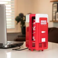 Coca-Cola Single Can Cooler- Red- USB Mini Fridge for Desk- Office- Dorm