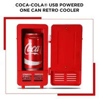 Coca-Cola Single Can Cooler- Red- USB Mini Fridge for Desk- Office- Dorm