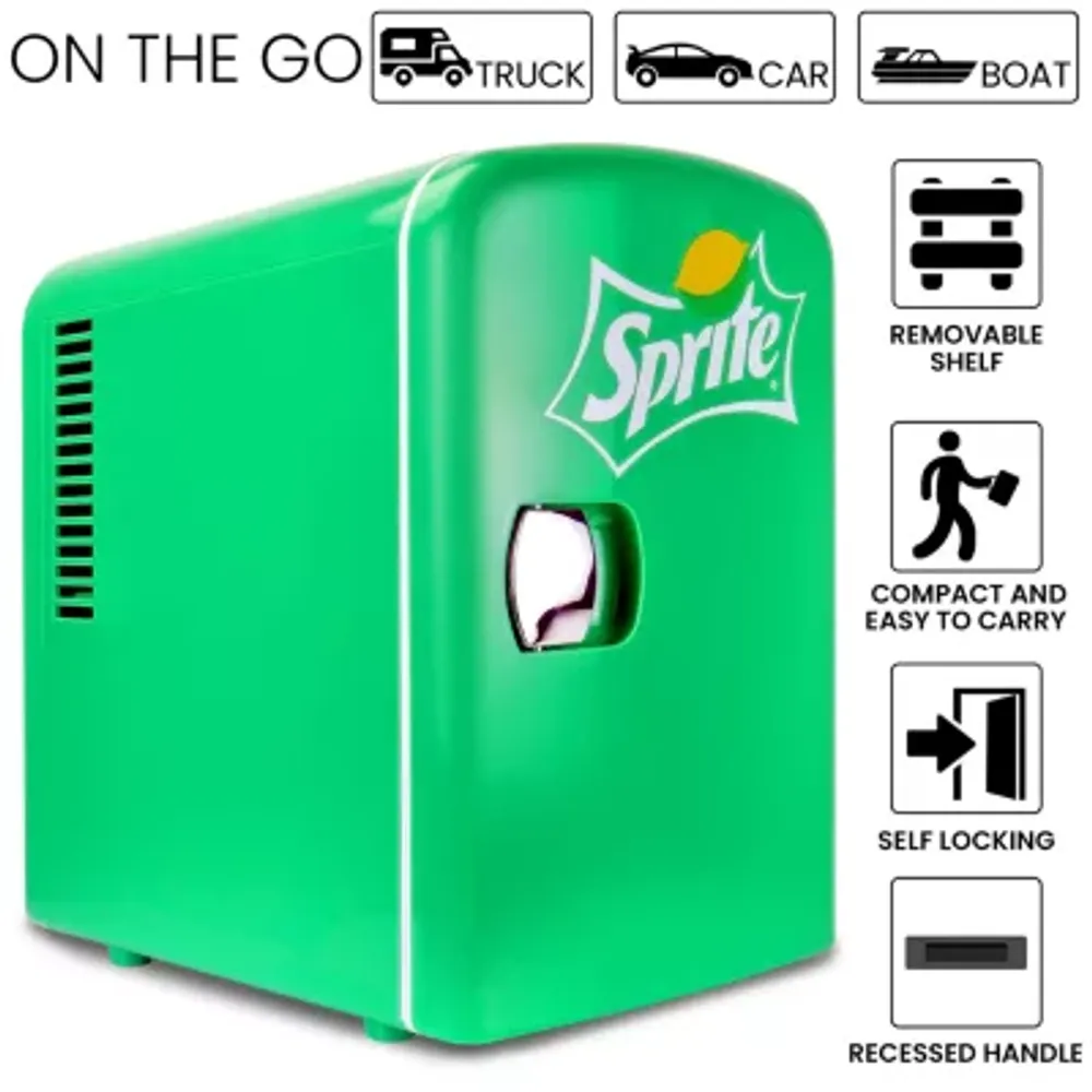 Coca-Cola Sprite 4L Portable Cooler/Warmer 12V AC/DC Mini Fridge