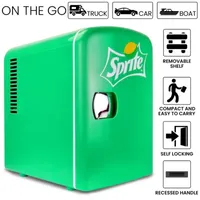 Coca-Cola Sprite 4L Portable Cooler/Warmer 12V AC/DC Mini Fridge