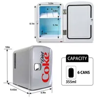 Coca-Cola Diet Coke 4L Portable Cooler/Warmer 12V AC/DC Mini Fridge