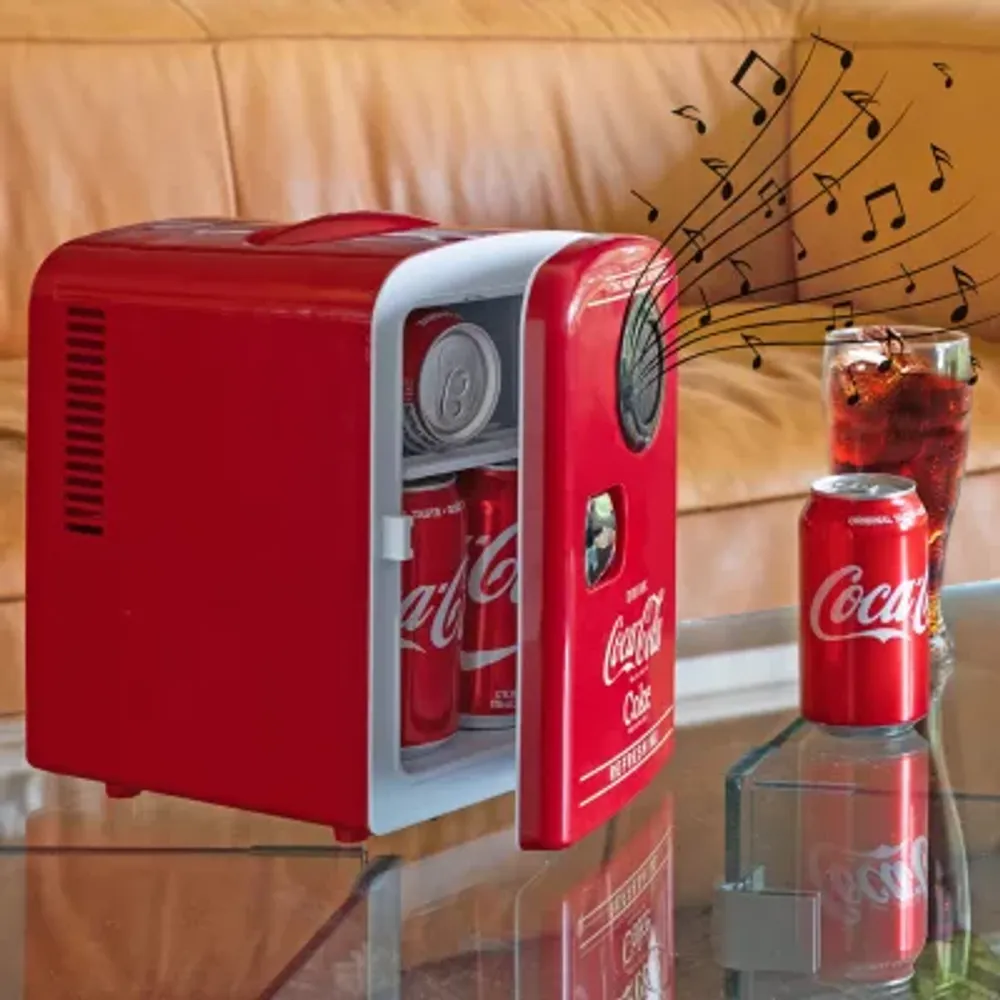 Coca-Cola 4L Mini Fridge/Warmer with Bluetooth Speaker 6 Can