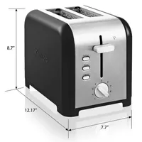 Kenmore 2-Slice Stainless Steel Toaster- Wide Slot- Bagel/Defrost