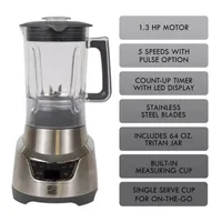 Kenmore Elite 1.3 HP 64 oz Blender With Single-Serve Blending Cup