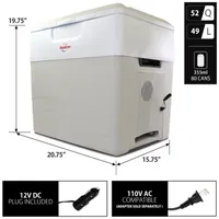 Koolatron Krusader Thermoelectric Iceless Cooler Warmer 49L