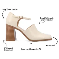 Journee Collection Womens Bobby Stacked Heel Pumps