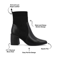 Journee Collection Womens Harlowe Stacked Heel Booties