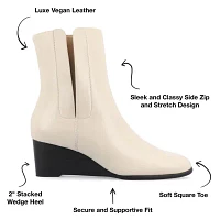 Journee Collection Womens Kylo Wedge Heel Booties