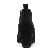 Journee Collection Womens Mylee-Wd Wedge Heel Booties Wide Width