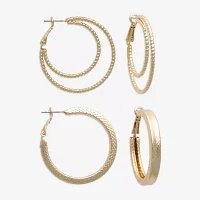 Mixit Hypoallergenic Hoop Pair Earring Set