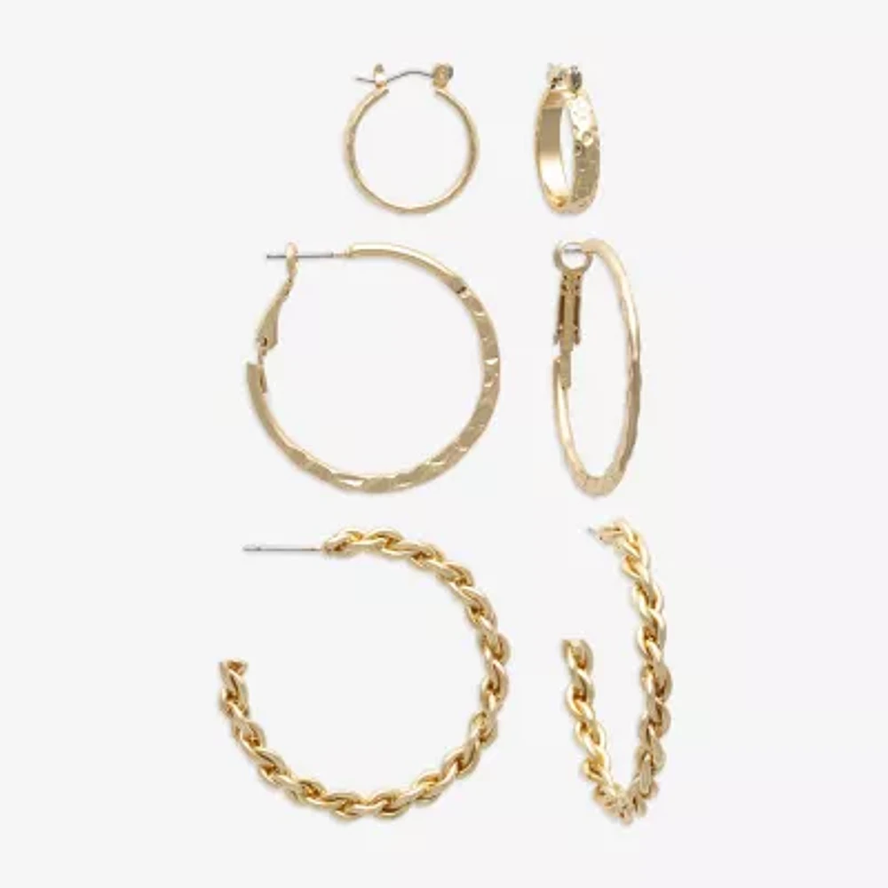 Mixit Hypoallergenic Hoop Pair Earring Set