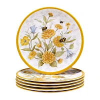 Certified International Bee Sweet 6-pc. Melamine Salad Plate