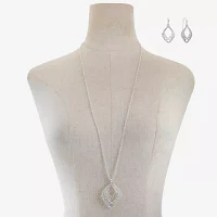 Mixit Silver Tone Pendant Necklace & Drop Earrings 2-pc. Jewelry Set