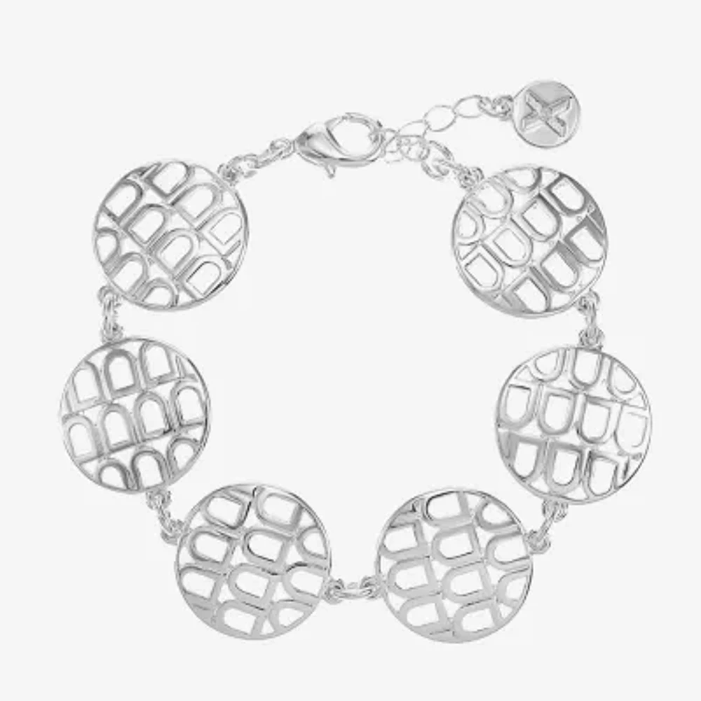 Mixit Silver Tone Round Link Bracelet