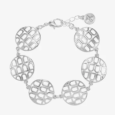 Mixit Silver Tone Round Link Bracelet