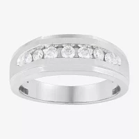 8MM 1/2 CT. T.W. Natural White Diamond 10K Gold Wedding Band