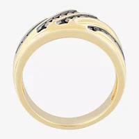 Mens Natural Diamond 10K Gold Fashion Ring