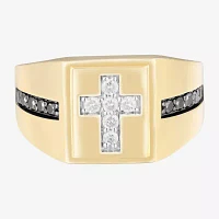 Mens 1/2 CT. T.W. Natural Diamond 10K Gold Fashion Ring