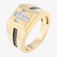 Mens 1/2 CT. T.W. Natural Diamond 10K Gold Fashion Ring