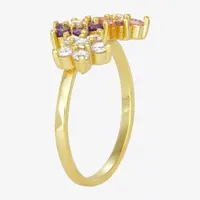 Girls 1/2 CT. T.W. Multi Color Cubic Zirconia 14K Gold Over Silver Cocktail Ring