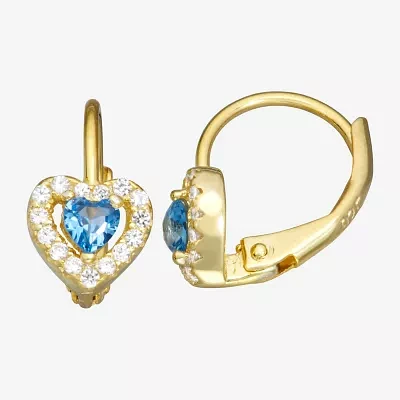 1/2 CT. Cubic Zirconia 14K Gold Over Silver 7mm Hoop Earrings