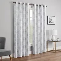 Eclipse Andes Geo Energy Saving 100% Blackout Grommet Top Single Curtain Panel