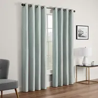 Eclipse Andes Energy Saving 100% Blackout Grommet Top Single Curtain Panel