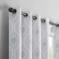 Eclipse Andes Geo Energy Saving 100% Blackout Grommet Top Single Curtain Panel