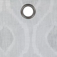 Eclipse Andes Geo Energy Saving 100% Blackout Grommet Top Single Curtain Panel