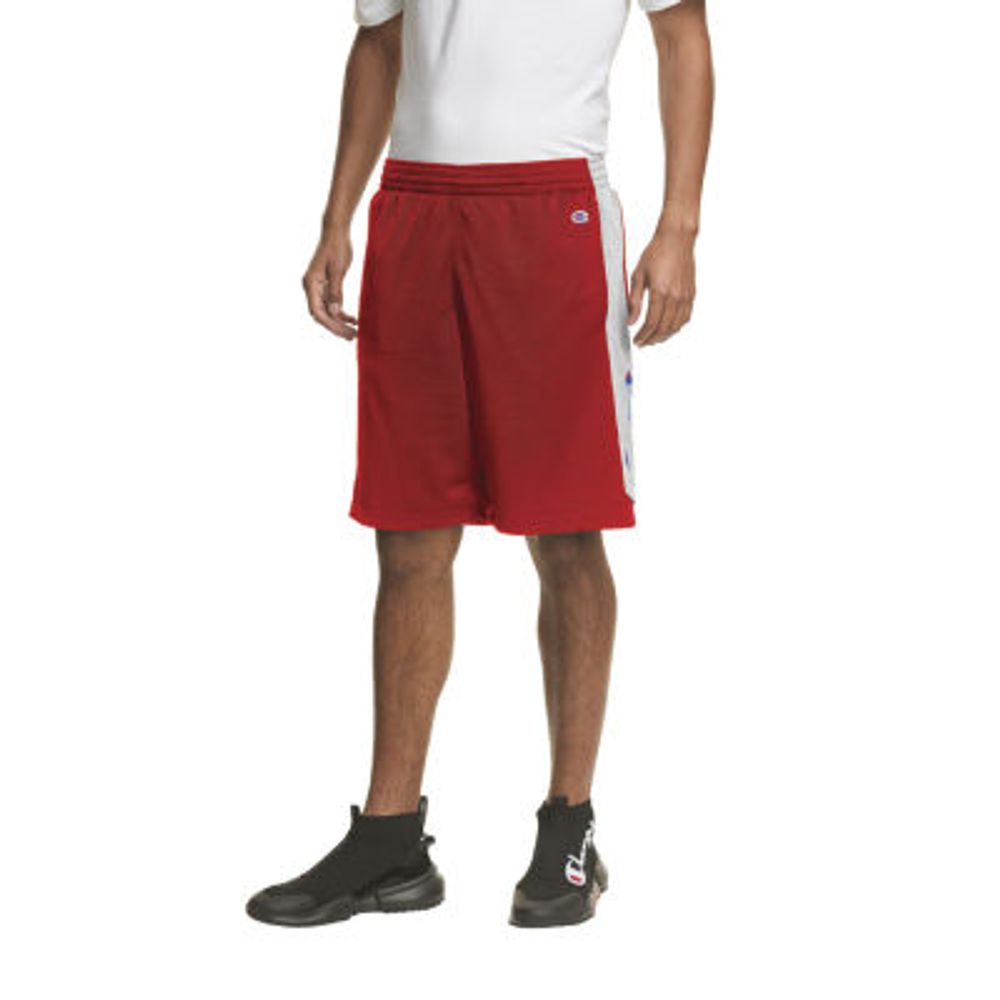 Xersion Mens Moisture Wicking Basketball Short, Medium, Red