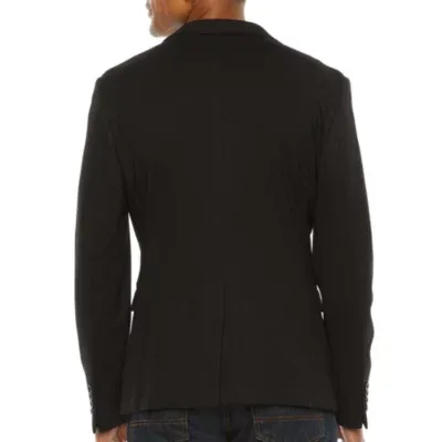 J. Ferrar Mens Knit Stretch Fabric Slim Fit Sport Coat